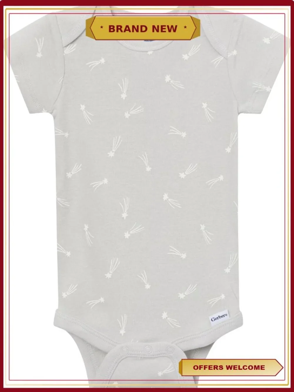 8-Pack Short Sleeve Baby Onesies Bodysuits 100% Cotton Newborn to 12 Months